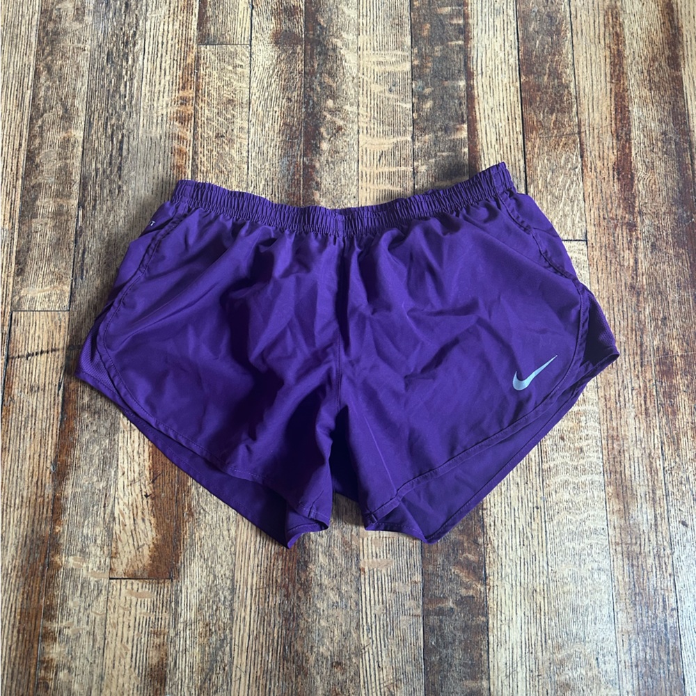NIKE purple running shorts